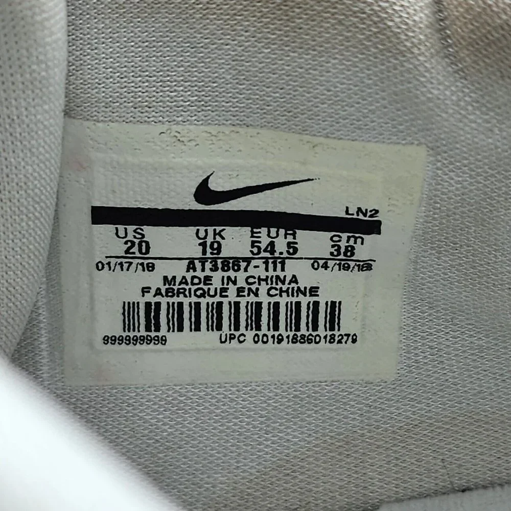 Nike Mens Hyperdunk X Low TB White Purple Basketball Shoes‎ Size 20 AT3867-111